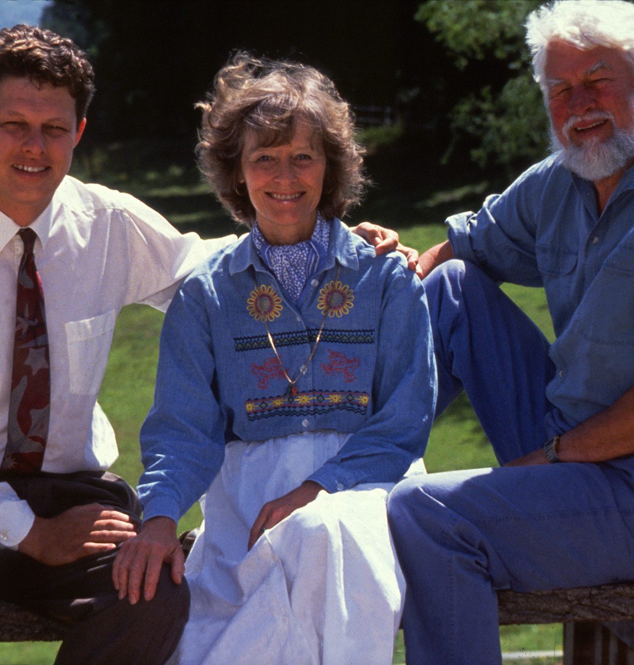 Will Travers, Virginia McKenna, and Bill Travers sat together