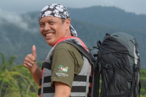 Dr Jamartin Sihite on a hike