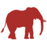 Red elephant icon