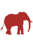 Red elephant icon