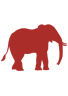 Red elephant icon