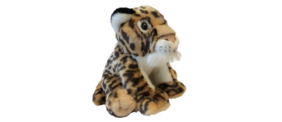 A leopard cuddly toy
