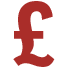 Red GBP symbol