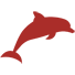 Red dolphin icon