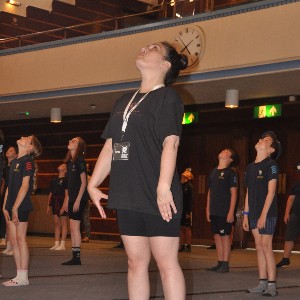 Students taking part in a dance workshop
