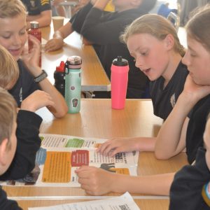 Students taking part in an art workshop