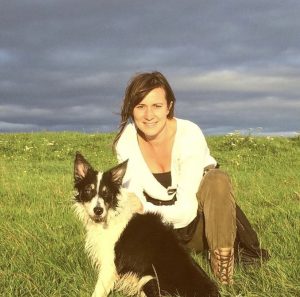 Eliza Marshall with her Border Collie dog Molly