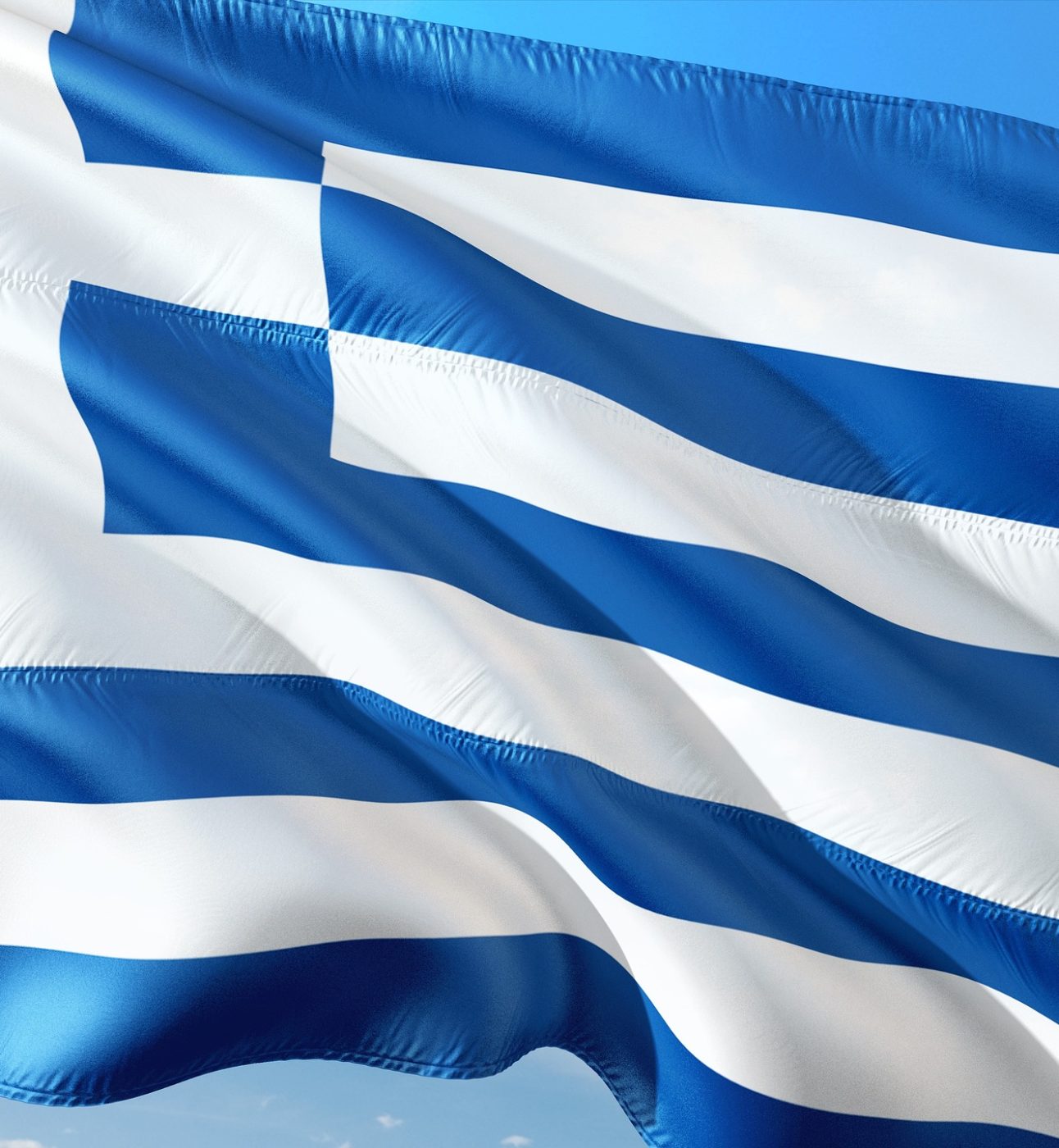 The national flag of Greece