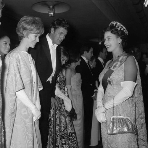 The Queen meets Virginia McKenna and Bill Travers at the premiere of Born Free