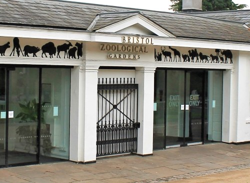A photo of the entrance to Bristol Zoo
