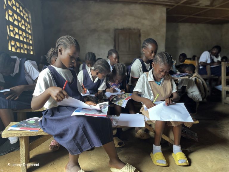 Young artists in Liberia.